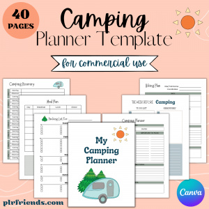 Camping Planner PLR Canva Template