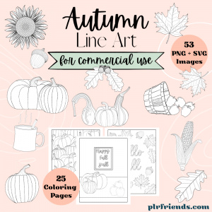 Autumn Line Art Pack